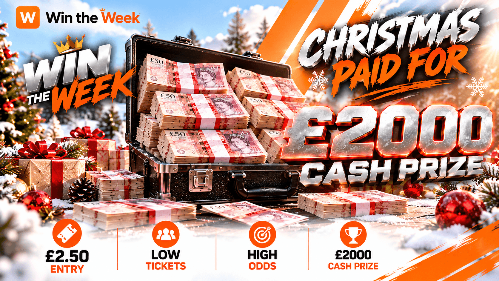 £2,000 Christmas Cash Prize